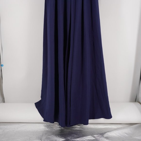 Mac Duggal Women's NWT Ieena Midnight Blue A-Line Rhinestone Waist Evening Gown - Picture 7 of 15